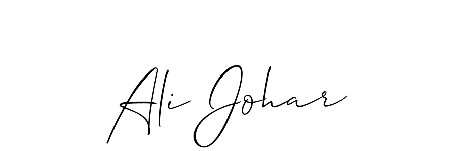 Create a beautiful signature design for name Ali Johar. With this signature (Allison_Script) fonts, you can make a handwritten signature for free. Ali Johar signature style 2 images and pictures png