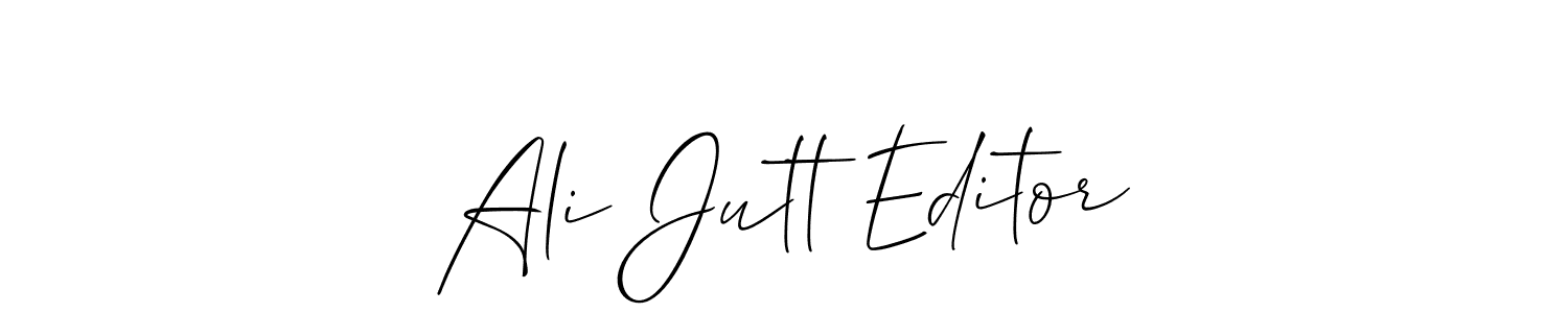 Make a beautiful signature design for name Ali Jutt Editor. With this signature (Allison_Script) style, you can create a handwritten signature for free. Ali Jutt Editor signature style 2 images and pictures png