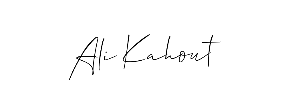 if you are searching for the best signature style for your name Ali Kahout. so please give up your signature search. here we have designed multiple signature styles  using Allison_Script. Ali Kahout signature style 2 images and pictures png