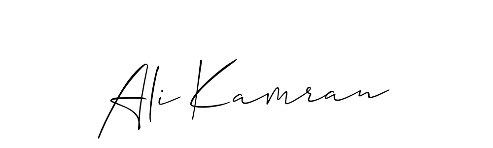 Also we have Ali Kamran name is the best signature style. Create professional handwritten signature collection using Allison_Script autograph style. Ali Kamran signature style 2 images and pictures png