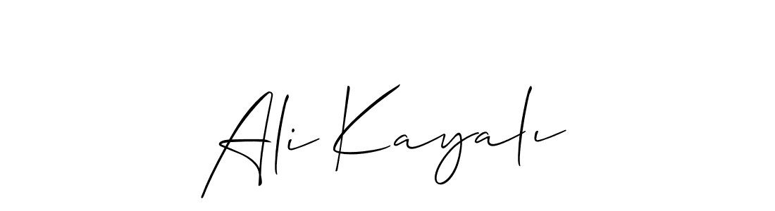 Create a beautiful signature design for name Ali Kayalı. With this signature (Allison_Script) fonts, you can make a handwritten signature for free. Ali Kayalı signature style 2 images and pictures png