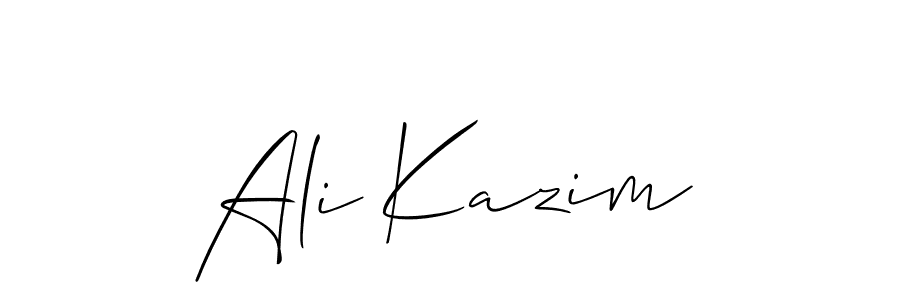 Also we have Ali Kazim name is the best signature style. Create professional handwritten signature collection using Allison_Script autograph style. Ali Kazim signature style 2 images and pictures png