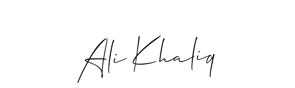 Make a beautiful signature design for name Ali Khaliq. With this signature (Allison_Script) style, you can create a handwritten signature for free. Ali Khaliq signature style 2 images and pictures png