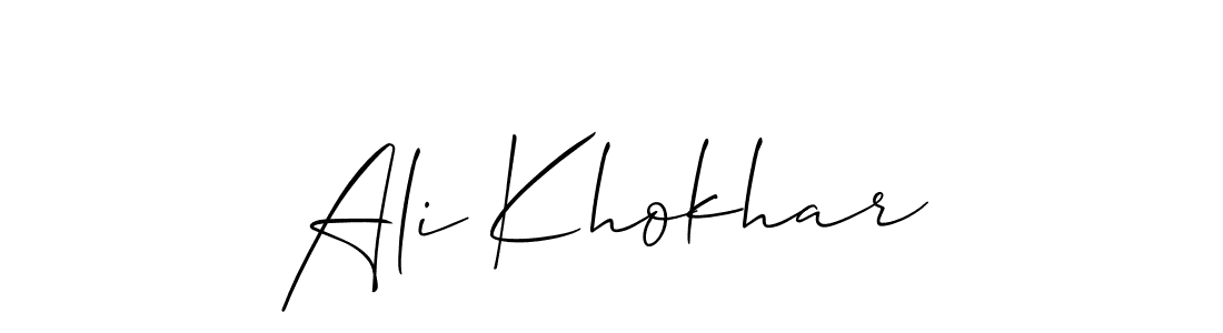 Make a beautiful signature design for name Ali Khokhar. Use this online signature maker to create a handwritten signature for free. Ali Khokhar signature style 2 images and pictures png