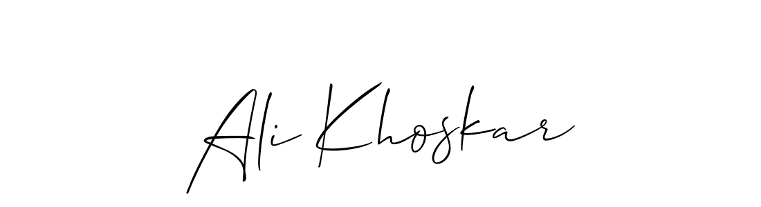 Once you've used our free online signature maker to create your best signature Allison_Script style, it's time to enjoy all of the benefits that Ali Khoskar name signing documents. Ali Khoskar signature style 2 images and pictures png