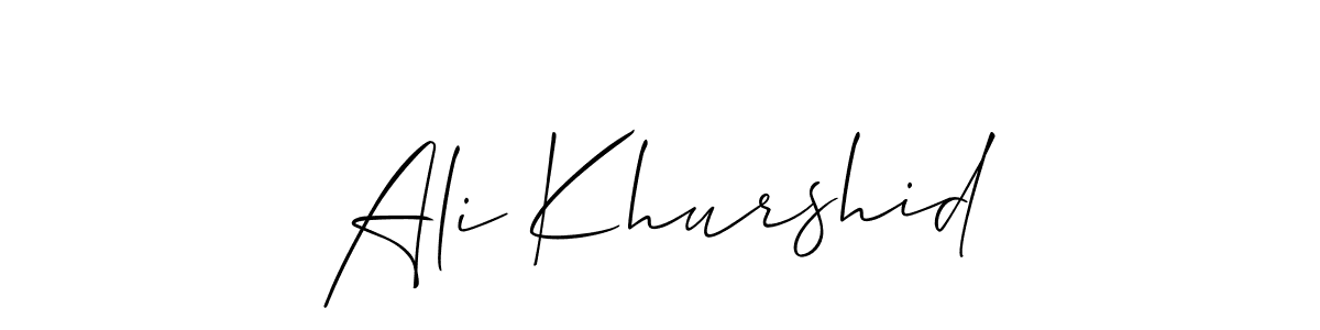 You can use this online signature creator to create a handwritten signature for the name Ali Khurshid. This is the best online autograph maker. Ali Khurshid signature style 2 images and pictures png