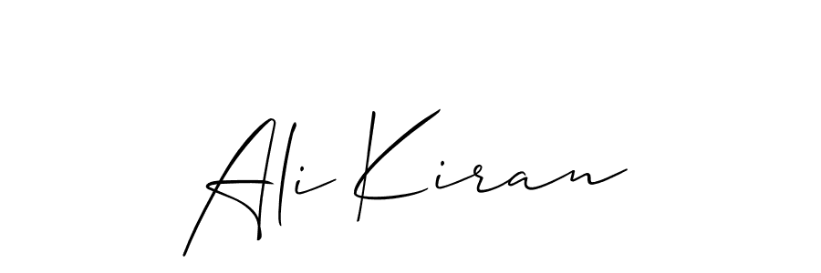 Use a signature maker to create a handwritten signature online. With this signature software, you can design (Allison_Script) your own signature for name Ali Kiran. Ali Kiran signature style 2 images and pictures png