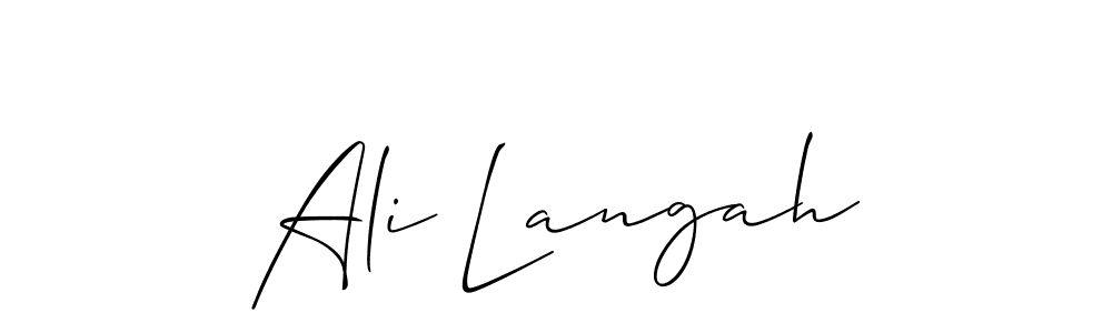 How to Draw Ali Langah signature style? Allison_Script is a latest design signature styles for name Ali Langah. Ali Langah signature style 2 images and pictures png