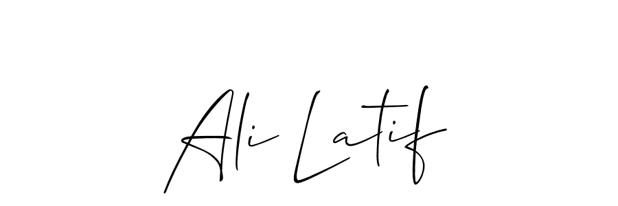 The best way (Allison_Script) to make a short signature is to pick only two or three words in your name. The name Ali Latif include a total of six letters. For converting this name. Ali Latif signature style 2 images and pictures png