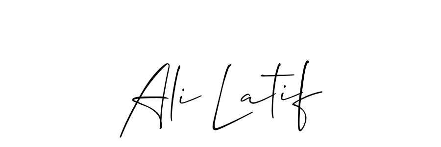 The best way (Allison_Script) to make a short signature is to pick only two or three words in your name. The name Ali Latif include a total of six letters. For converting this name. Ali Latif signature style 2 images and pictures png