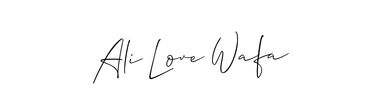 How to make Ali Love Wafa signature? Allison_Script is a professional autograph style. Create handwritten signature for Ali Love Wafa name. Ali Love Wafa signature style 2 images and pictures png