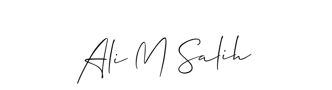 Use a signature maker to create a handwritten signature online. With this signature software, you can design (Allison_Script) your own signature for name Ali M Salih. Ali M Salih signature style 2 images and pictures png