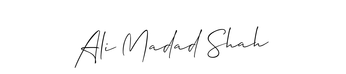 Also we have Ali Madad Shah name is the best signature style. Create professional handwritten signature collection using Allison_Script autograph style. Ali Madad Shah signature style 2 images and pictures png