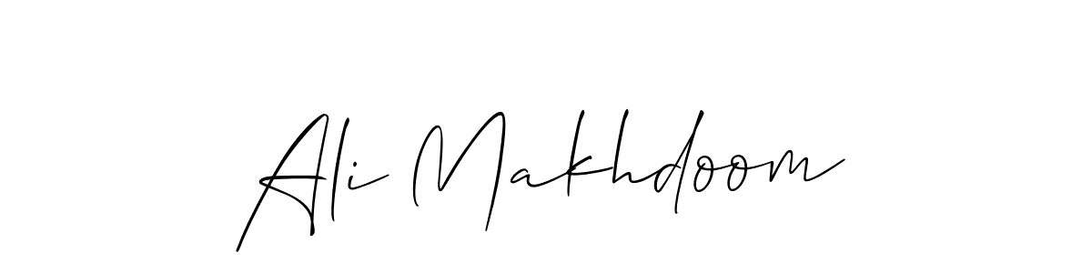 Create a beautiful signature design for name Ali Makhdoom. With this signature (Allison_Script) fonts, you can make a handwritten signature for free. Ali Makhdoom signature style 2 images and pictures png