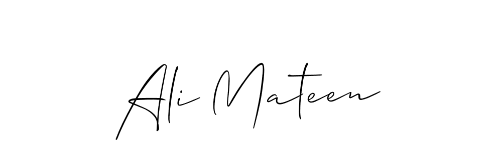 Ali Mateen stylish signature style. Best Handwritten Sign (Allison_Script) for my name. Handwritten Signature Collection Ideas for my name Ali Mateen. Ali Mateen signature style 2 images and pictures png