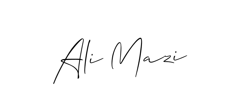 How to make Ali Mazi name signature. Use Allison_Script style for creating short signs online. This is the latest handwritten sign. Ali Mazi signature style 2 images and pictures png