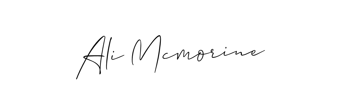 How to make Ali Mcmorine name signature. Use Allison_Script style for creating short signs online. This is the latest handwritten sign. Ali Mcmorine signature style 2 images and pictures png