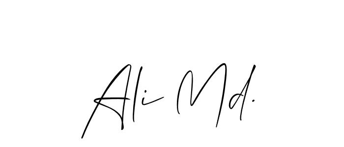 How to make Ali Md. signature? Allison_Script is a professional autograph style. Create handwritten signature for Ali Md. name. Ali Md. signature style 2 images and pictures png