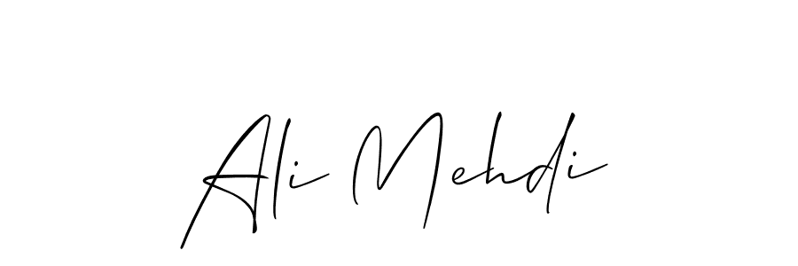 How to make Ali Mehdi name signature. Use Allison_Script style for creating short signs online. This is the latest handwritten sign. Ali Mehdi signature style 2 images and pictures png