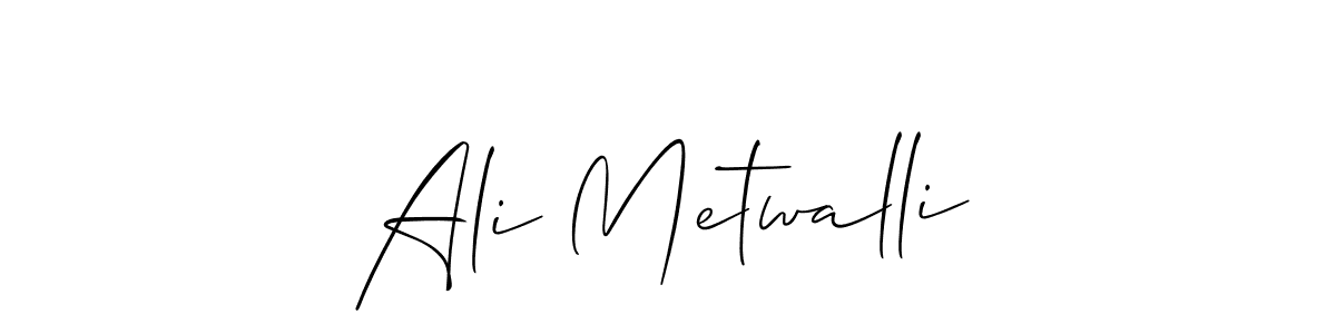 The best way (Allison_Script) to make a short signature is to pick only two or three words in your name. The name Ali Metwalli include a total of six letters. For converting this name. Ali Metwalli signature style 2 images and pictures png