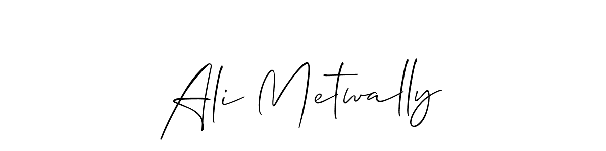 The best way (Allison_Script) to make a short signature is to pick only two or three words in your name. The name Ali Metwally include a total of six letters. For converting this name. Ali Metwally signature style 2 images and pictures png