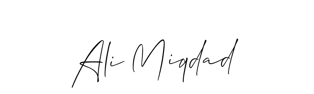 Design your own signature with our free online signature maker. With this signature software, you can create a handwritten (Allison_Script) signature for name Ali Miqdad. Ali Miqdad signature style 2 images and pictures png