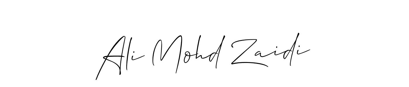Make a beautiful signature design for name Ali Mohd Zaidi. With this signature (Allison_Script) style, you can create a handwritten signature for free. Ali Mohd Zaidi signature style 2 images and pictures png