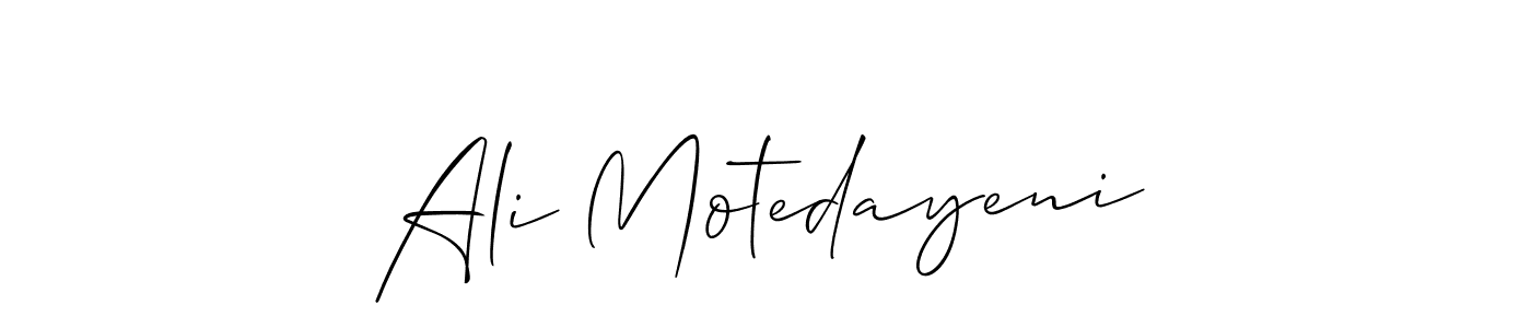 You can use this online signature creator to create a handwritten signature for the name Ali Motedayeni. This is the best online autograph maker. Ali Motedayeni signature style 2 images and pictures png