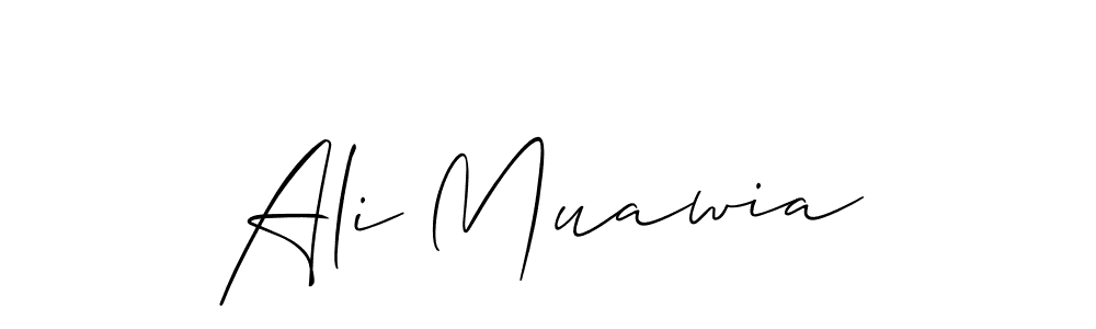 Create a beautiful signature design for name Ali Muawia. With this signature (Allison_Script) fonts, you can make a handwritten signature for free. Ali Muawia signature style 2 images and pictures png