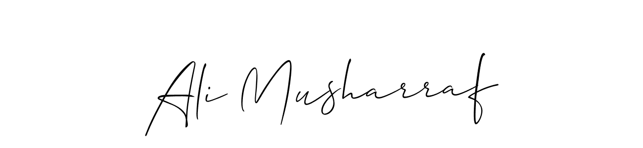 How to make Ali Musharraf signature? Allison_Script is a professional autograph style. Create handwritten signature for Ali Musharraf name. Ali Musharraf signature style 2 images and pictures png
