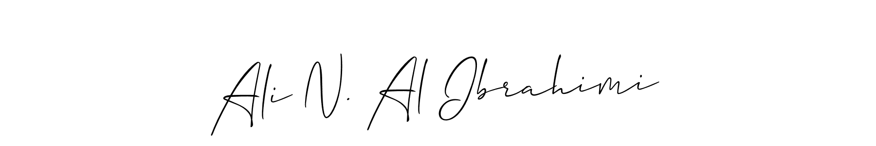 Allison_Script is a professional signature style that is perfect for those who want to add a touch of class to their signature. It is also a great choice for those who want to make their signature more unique. Get Ali N. Al Ibrahimi name to fancy signature for free. Ali N. Al Ibrahimi signature style 2 images and pictures png