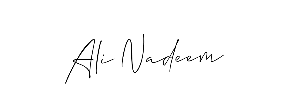 Also You can easily find your signature by using the search form. We will create Ali Nadeem name handwritten signature images for you free of cost using Allison_Script sign style. Ali Nadeem signature style 2 images and pictures png