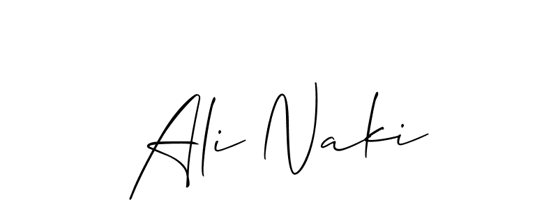 Also You can easily find your signature by using the search form. We will create Ali Naki name handwritten signature images for you free of cost using Allison_Script sign style. Ali Naki signature style 2 images and pictures png