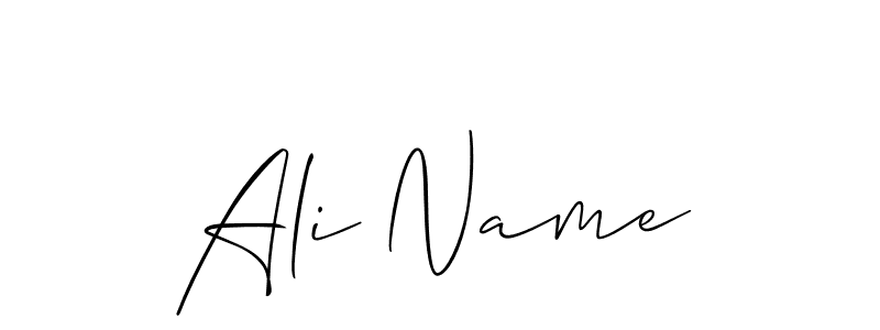 Design your own signature with our free online signature maker. With this signature software, you can create a handwritten (Allison_Script) signature for name Ali Name. Ali Name signature style 2 images and pictures png