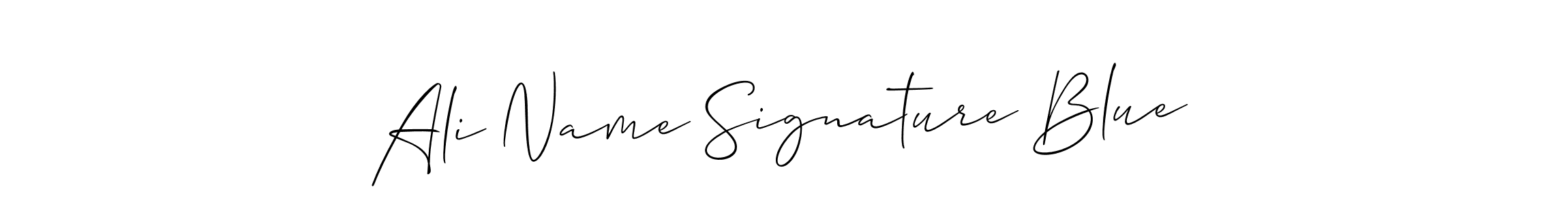 Make a beautiful signature design for name Ali Name Signature Blue. With this signature (Allison_Script) style, you can create a handwritten signature for free. Ali Name Signature Blue signature style 2 images and pictures png