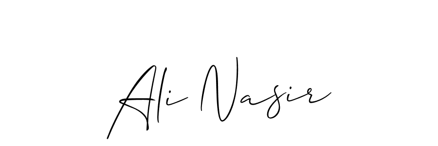 Make a beautiful signature design for name Ali Nasir. With this signature (Allison_Script) style, you can create a handwritten signature for free. Ali Nasir signature style 2 images and pictures png