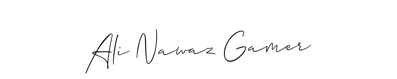 Also You can easily find your signature by using the search form. We will create Ali Nawaz Gamer name handwritten signature images for you free of cost using Allison_Script sign style. Ali Nawaz Gamer signature style 2 images and pictures png