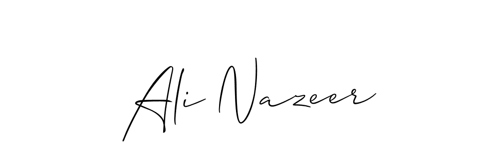 Similarly Allison_Script is the best handwritten signature design. Signature creator online .You can use it as an online autograph creator for name Ali Nazeer. Ali Nazeer signature style 2 images and pictures png