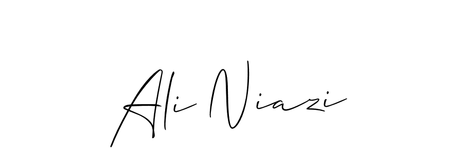 Use a signature maker to create a handwritten signature online. With this signature software, you can design (Allison_Script) your own signature for name Ali Niazi. Ali Niazi signature style 2 images and pictures png