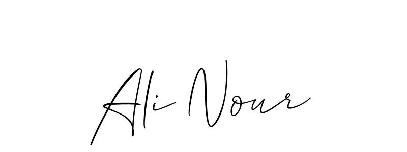 Allison_Script is a professional signature style that is perfect for those who want to add a touch of class to their signature. It is also a great choice for those who want to make their signature more unique. Get Ali Nour name to fancy signature for free. Ali Nour signature style 2 images and pictures png