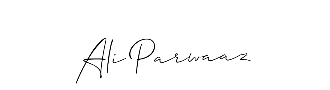 Use a signature maker to create a handwritten signature online. With this signature software, you can design (Allison_Script) your own signature for name Ali Parwaaz. Ali Parwaaz signature style 2 images and pictures png