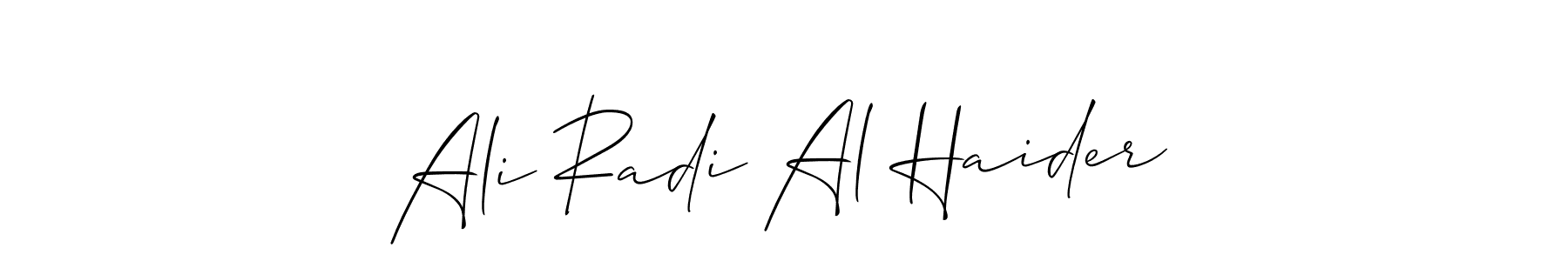 Here are the top 10 professional signature styles for the name Ali Radi Al Haider. These are the best autograph styles you can use for your name. Ali Radi Al Haider signature style 2 images and pictures png