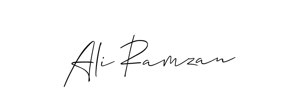 How to make Ali Ramzan name signature. Use Allison_Script style for creating short signs online. This is the latest handwritten sign. Ali Ramzan signature style 2 images and pictures png