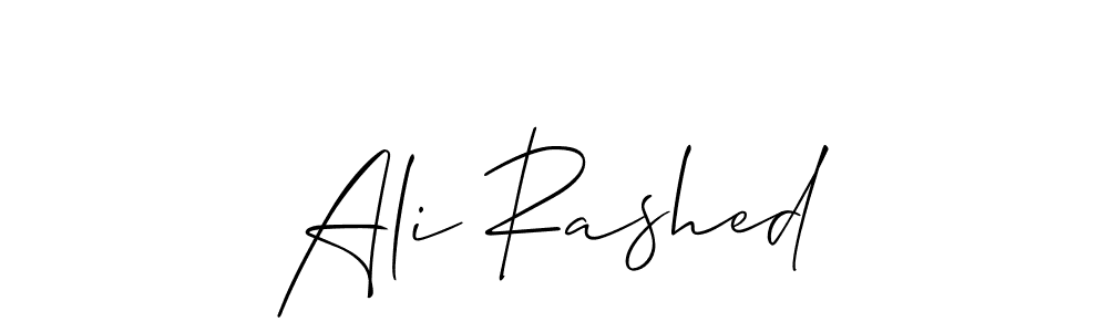 Also we have Ali Rashed name is the best signature style. Create professional handwritten signature collection using Allison_Script autograph style. Ali Rashed signature style 2 images and pictures png