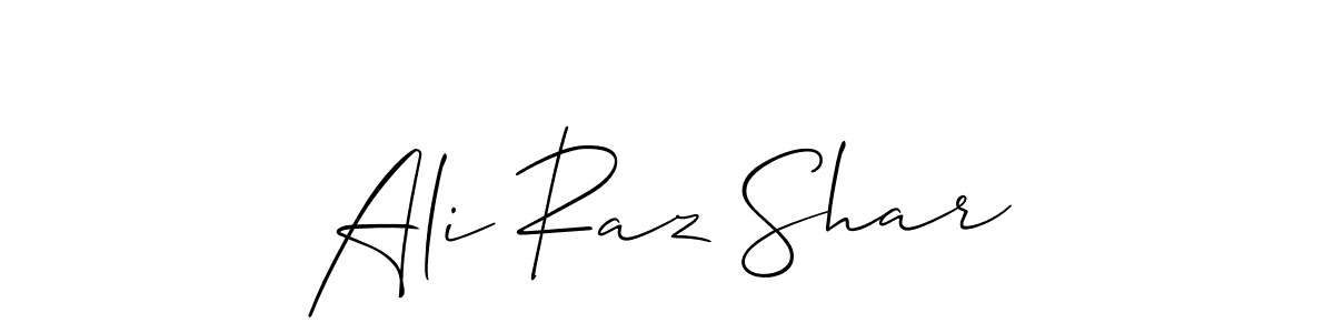 Once you've used our free online signature maker to create your best signature Allison_Script style, it's time to enjoy all of the benefits that Ali Raz Shar name signing documents. Ali Raz Shar signature style 2 images and pictures png