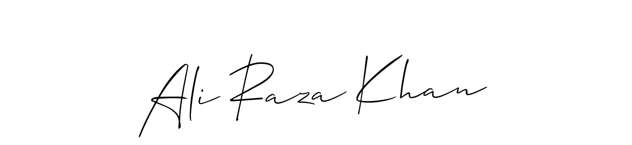 Allison_Script is a professional signature style that is perfect for those who want to add a touch of class to their signature. It is also a great choice for those who want to make their signature more unique. Get Ali Raza Khan name to fancy signature for free. Ali Raza Khan signature style 2 images and pictures png