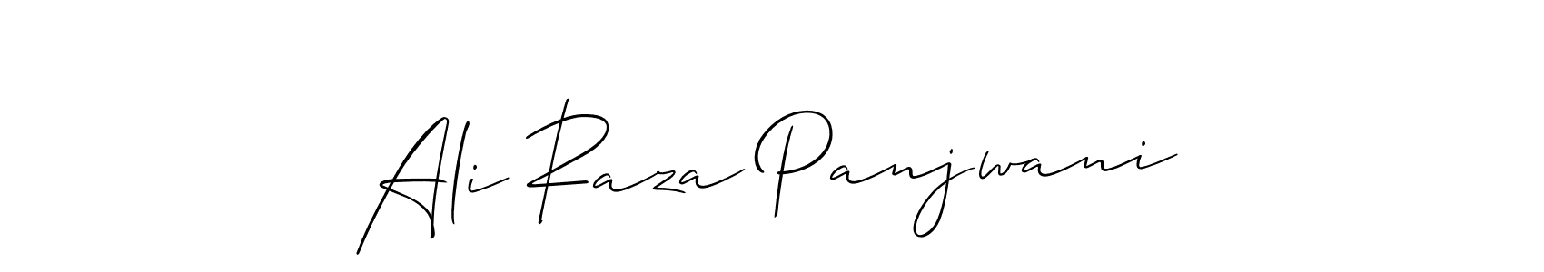How to make Ali Raza Panjwani signature? Allison_Script is a professional autograph style. Create handwritten signature for Ali Raza Panjwani name. Ali Raza Panjwani signature style 2 images and pictures png