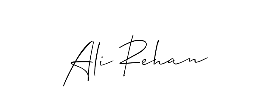 Use a signature maker to create a handwritten signature online. With this signature software, you can design (Allison_Script) your own signature for name Ali Rehan. Ali Rehan signature style 2 images and pictures png