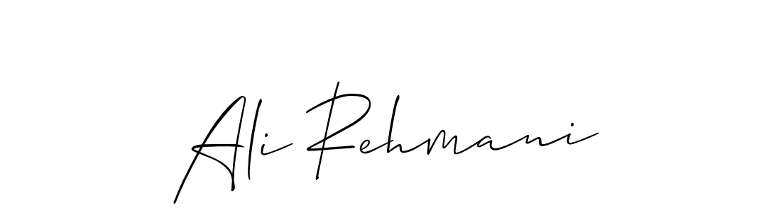 Use a signature maker to create a handwritten signature online. With this signature software, you can design (Allison_Script) your own signature for name Ali Rehmani. Ali Rehmani signature style 2 images and pictures png