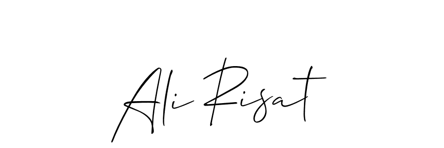 The best way (Allison_Script) to make a short signature is to pick only two or three words in your name. The name Ali Risat include a total of six letters. For converting this name. Ali Risat signature style 2 images and pictures png